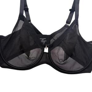 Curvy couture sheer mesh underwire